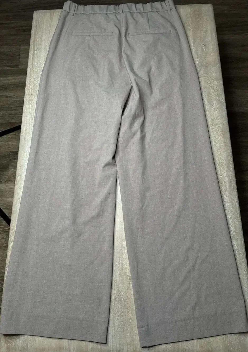 Abercrombie A&F Sloane Tailored Wide Leg Pant in Heather Taupe Size 31